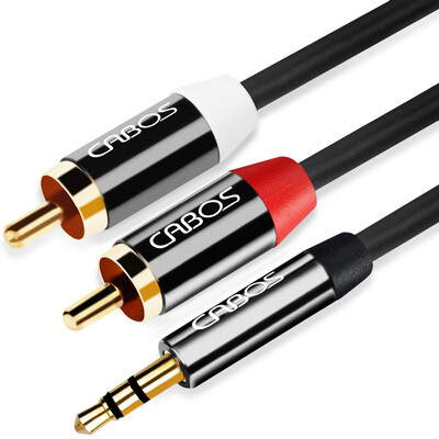 

Fujikaibo (Кабос) F08406 3,5 один пункт два аудио кабель 2RCA аудиовход 3,5 сдвоенным компьютерные колонки кабель RCA 5 м