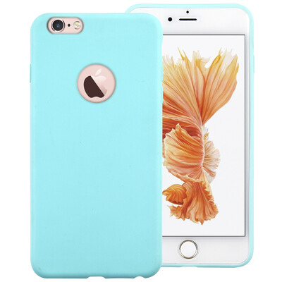 

Sendio Apple iphone 6splus 6Plus mobile phone protective shell cute candy color tpu all-inclusive soft anti-shelling blue