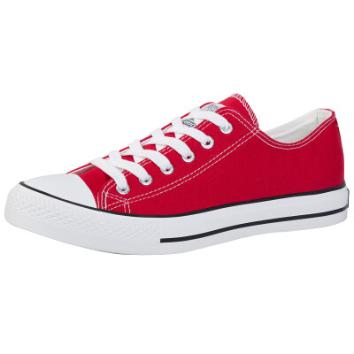 

Pull back / Warrior classic low to help men and women canvas shoes spring casual men and women shoes black and white couple models WXY-391 red 39