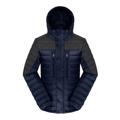 

Wolf claw Jackwolfskin mens outdoor warm down jacket water&windproof autumn&winter fashion jacket hooded shirt 1203431 Bao blue