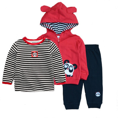 

Kiddiezoom 18-24M Clothing Sets Baby PantsT-shirtCoat Babywear Stripe Baby Girl Clothes Outwear Cotton Infant Baby Boy Clothes