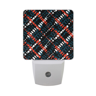 

ALAZA LED Night Light With Smart Dusk To Dawn SensorGrunge Stripes Background Plug In Night Light