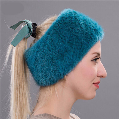 

New quality Winter New Mink Scarf Women Real Mink Fur Hat Knitted Mink Fur Headband Muffler Ring Russian Elastic Neckerchief