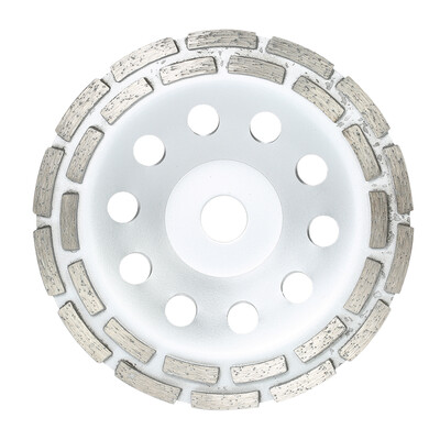 

180mm 7" Diamond 2 Row Segment Grinding Wheel Disc Bowl Shape Grinder Cup 22mm Inner Hole for Concrete Granite Masonry Stone Ceram