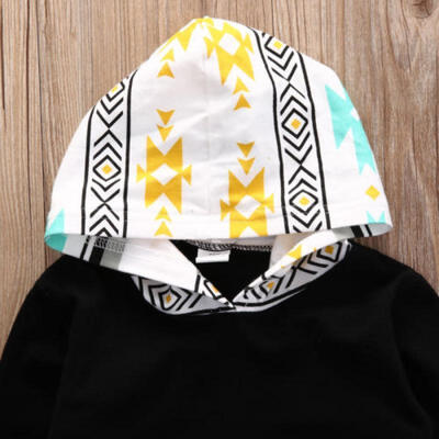 

AU Stock Newborn Baby Boy Girls Hooded Sweatshirt TopsPant Set Clothes Outfits