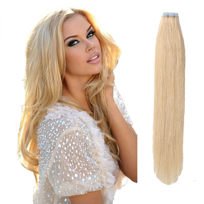 

12-24 inch Women Human Tape In Skin Weft Real Hair Extensions TAPE HUMAN HAIR 100 Virgin Hair