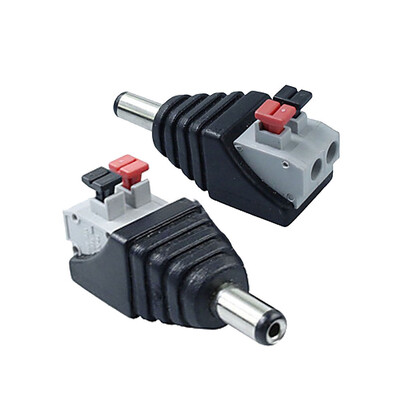 

ZDM 1Pairs Intelligent Connection DC Power Male Female 55x21mm Connector Adapter Plug Cable Pressed for LED Strips 12V