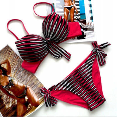 

USA Women Swimwear Bandage Bikini Set Push-up Padded Bra Bathing Suit Swimsuit