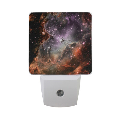 

ALAZA LED Night Light With Smart Dusk To Dawn SensorAbstract World Map On Night Sky Plug In Night Light