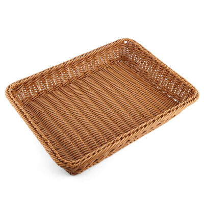 

UpperX Bread BasketRectangle Imitation Rattan Bread BasketFood Serving BasketsRestaurant ServingDiplay Baskets - coffee