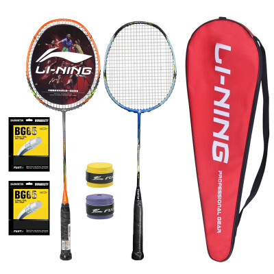 

Li Ning / Lining Men and Women Single Carbon Badminton Racket Single (Threaded) Blue Yellow