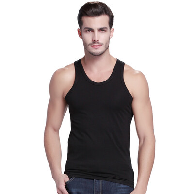 

Snow men&39s vest pure color mercerized cotton vest men&39s four seasons standing primer X-600211 black XXL 180
