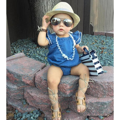 

One-pieces Toddler Kids Baby Girls Infant Clothes Denim Rompers Jumpsuit Outfits