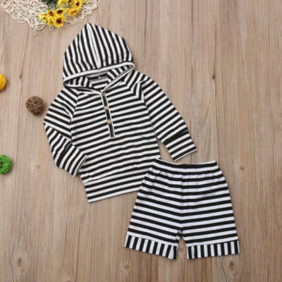 

2pcs Newborn Toddler Baby Girl Hooded Sweater TopsPants Outfits Set Clothes