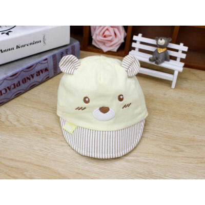 

Summer Newborn Kids Baby Boys Girls Baseball Cap Unisex Cute Bear Striped Hats