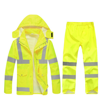 

CNMF moufu Hot Sale High Visibility Reflective Police Raincoat，men rain coat for motorcycle，