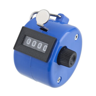 

Plastic Handheld 4 Digit display Number Tally Counter Clicker Golf Blue