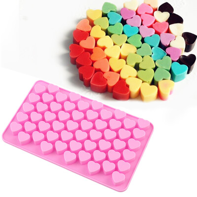 

Симпатичные 55 Мини Heart Shape Силиконовые Ice Cube Fondant шоколад Tray Mold Плесень