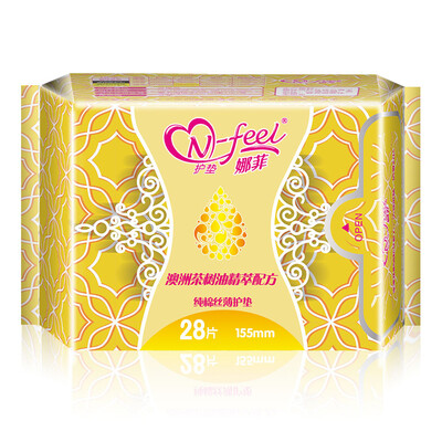 

Nafi pad far-infrared anion cotton pad 155mm 28 magnetic care leak-proof breathable light absorption