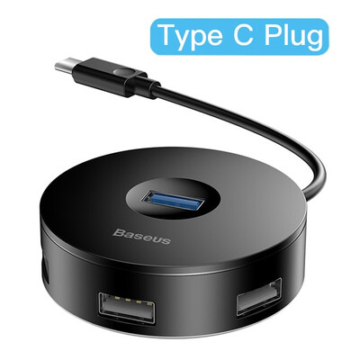 

Baseus 4 Port HUB Adapter USB 30 or Type-c to 1 USB30 3 USB20 Converter for iMac Computer Laptop Accessories OTG HUB