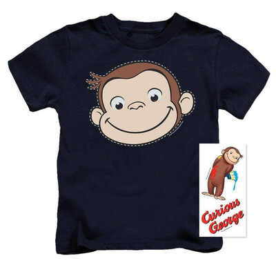 

Curious George Stitched Face Juvenile T Shirt & Exclusive Stickers