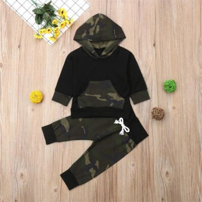

Newborn Baby Girl Boy Pockets Shirt TopsPants Leggings Trousers 2Pcs Outfits