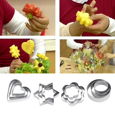 

12pcs Stainless Steel Cookie Biscuit DIY Mold Star Heart Cutter Baking Mould