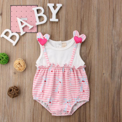 

Canis Newborn Baby Girl Stripe Romper Bodysuit Jumpsuit Outfit Sunsuits Clothes