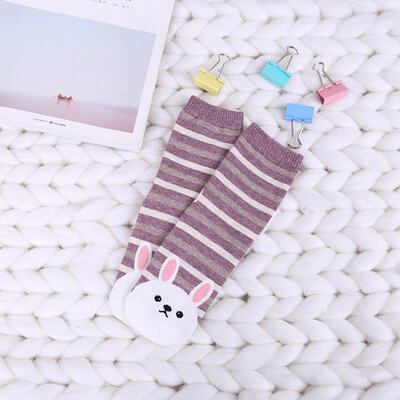 

Autumn&winter lady stripes cartoon cute socks cotton ladies short tube female socks