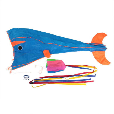 

3D Dolphin Kite Huge Frameless Soft Parafoil Kite with Handle Line Outdoor