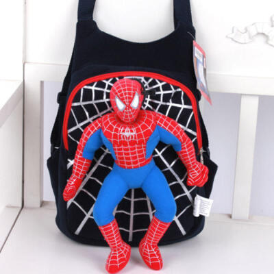 

Kids Baby Boy Girl Spiderman Stuffed Toy Backpack Schoolbag Toddler Shoulder Bag