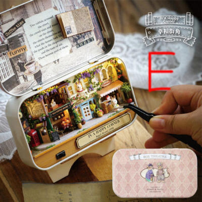 

DIY Dollhouse Miniature 3D Doll House Kit Box Theatre Handcraft Gift Six Styles