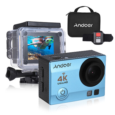 

Andoer Q3H-R 4K 30fps 16MP WiFi Sports Action Camera 1080P Full HD 170° Wide-Angle Lens Waterproof 30m 2" LCD w Remote Control