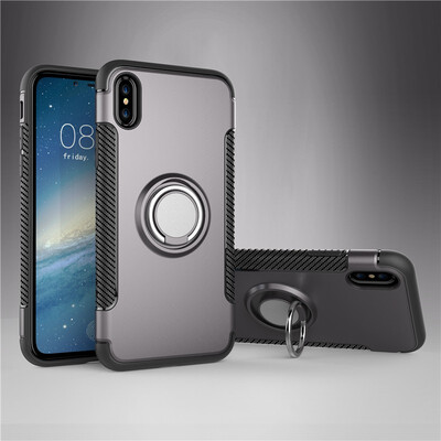 

Fivice iphone X case PC metal ring shell magnetic car bracket TPU phone case