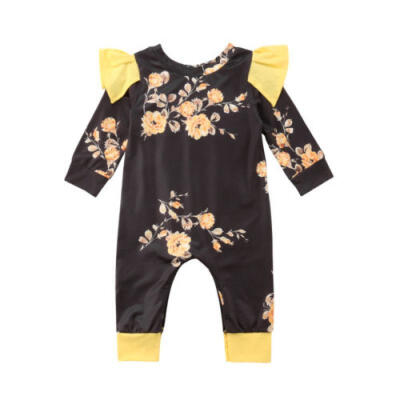 

Newborn Infant Baby Girls Flower Romper Bodysuit Jumpsuit Outfits Clothes 0-24M