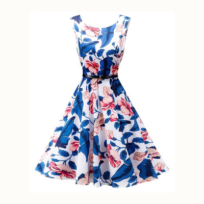 

ShippingLaclady collar vintage tea dress with belt pleated flowing party