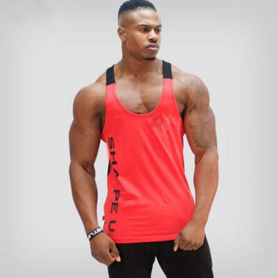 

Men Workout Vest Tank Top Bodybuilding Gym Muscle Fitness Shirt Singlet