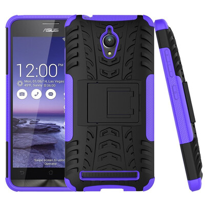 

Fivice Asus Zenfone Go ZC500TG Case TPU anti-fall tire pattern back clip bracket phone case