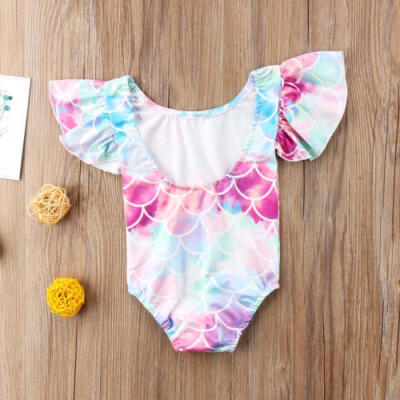 

Cute Newborn Kids Baby Girls Mermaid Swimsuit Swimwear Bikini Bathing Beachwear