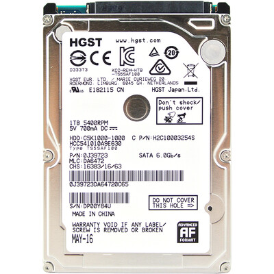 

Yuke (HGST) 1TB 5400 rpm 32M SATA6Gb / s notebook hard drive