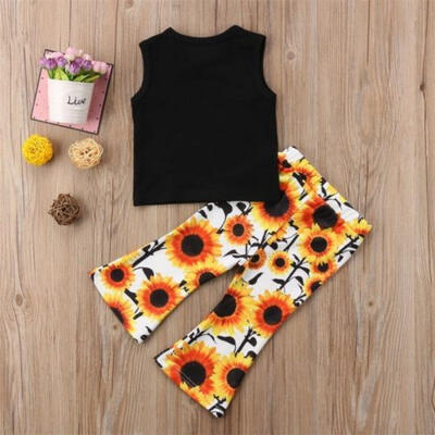 

Floral Kids Baby Girls Outfits Clothes T-shirt Top Long Leggings Pants 2PCS Set