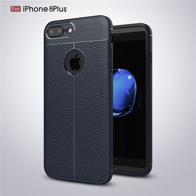 

Fivice iphone 8 plus case Luxury leather TPU silicone anti-fall soft shell phone case