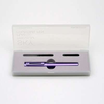 

Kaco Sky Charming Purple Fountain Pen Gift Set with Ink Cartridge Pen Case EF Nib 038mm