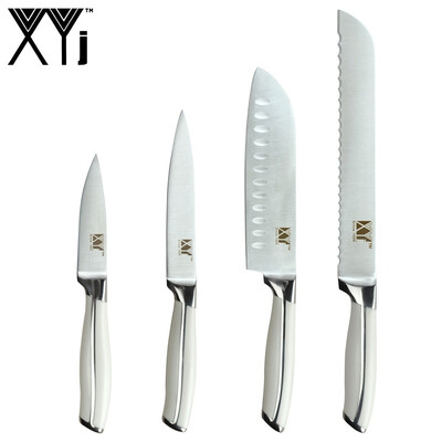 

XYj 5 Piece Stainless Steel Kitchen Knife Set 8 Chef 8 Slicing 8 Bread 7 Santoku 5 Utility Knives Cooking Accessories