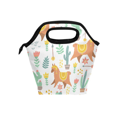 

Lunch Bag Tote Bag Cactus Sheep Travel Picnic Organizer Lunch Holder Handbags Lunch Bag Box for Office