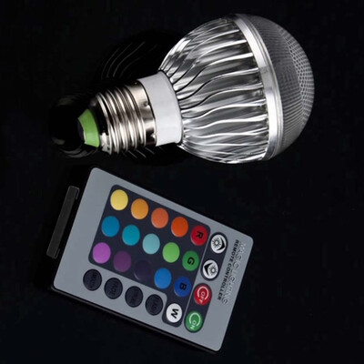 

E27 8W 2 миллионов цветов RGB светодиодные лампы вспышки с дистанционным управлением