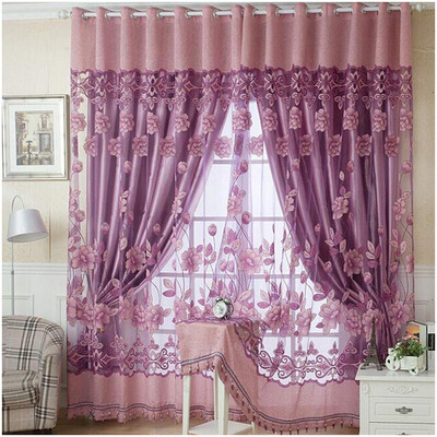 

MyMei New Fashion Print Floral Voile Door Curtain Window Room Curtain Divider Scarf