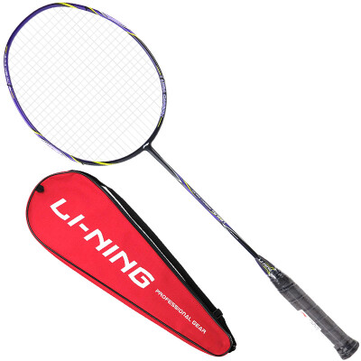 

Li Ning LI-NING младший высококачественный полный углерод бадминтон ракетка одиночный выстрел HC1900 фиолетовый (уже резьбовые)