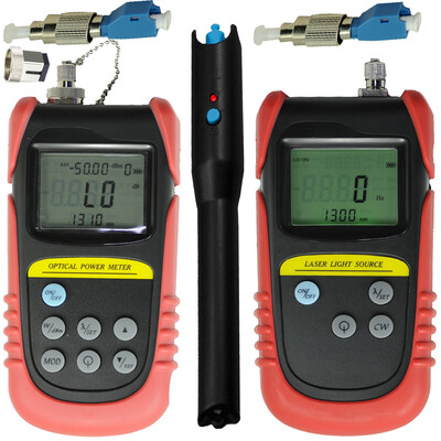 

-50dB 26dB Optical Power Meter 850nm1300nm Wavelength fiber Optical Laser light Source 10MW Fiber Visual fault Locator