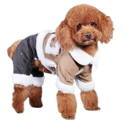 

Jingdong JOY joint name dog clothes thickening Teddy doll short plush four-legged cotton coat